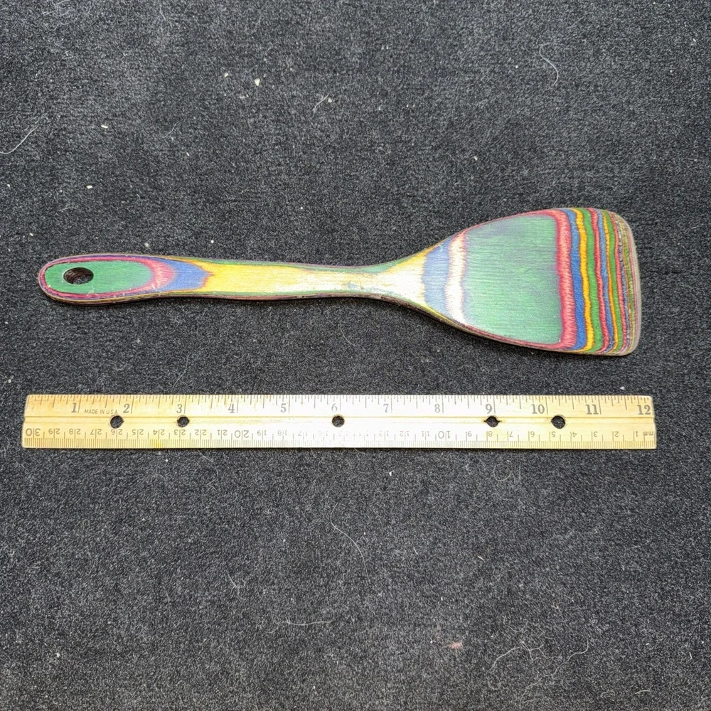 Baltique Marrakesh Collection Birch Wood Spatula Rainbow Multicolor Turner 12.5